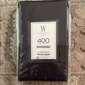 Wamsutta 400 Thread Count Black standard Pillowcases